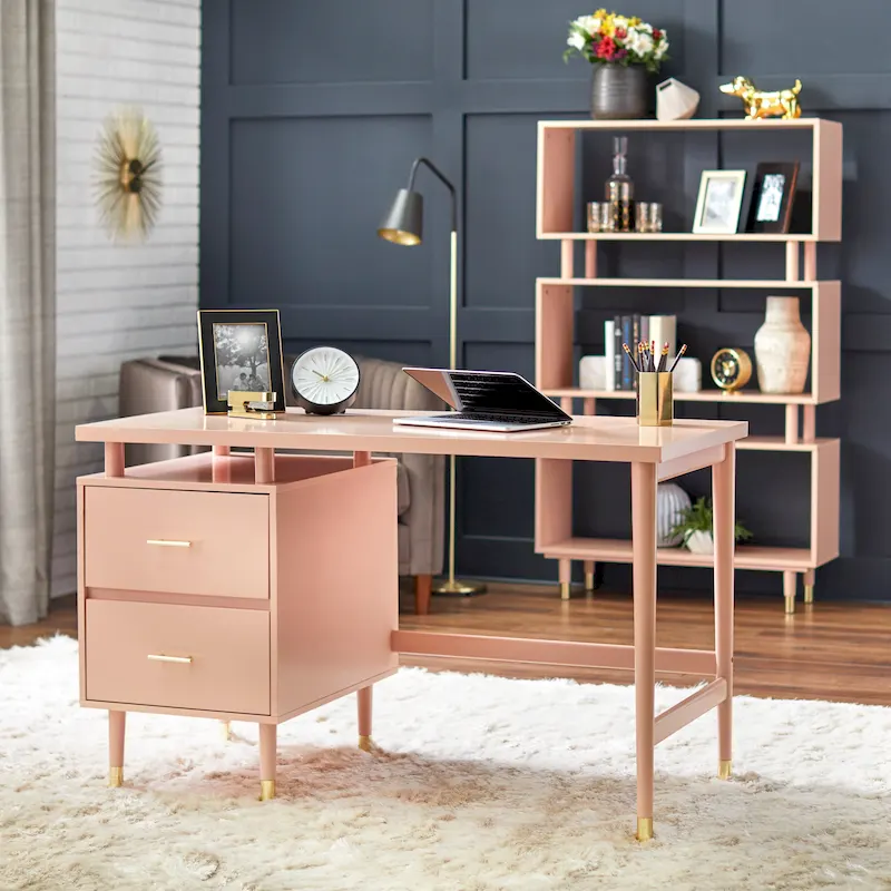 2-Drawer Mid-Century Modern Desk