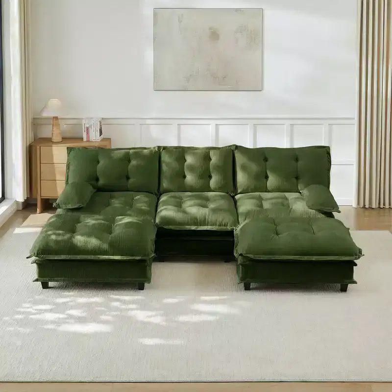 GDFStudio Havenridge Modular 107  U Chenille Sectional Sofa