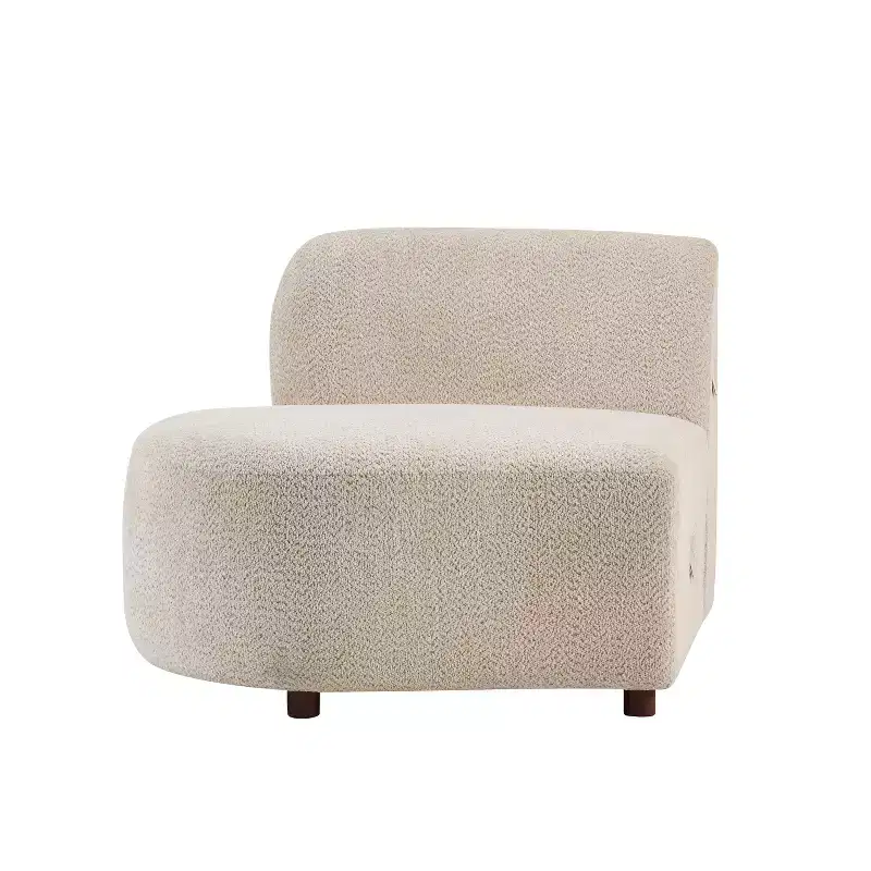 Christopher Knight Home Cozelle 5 Piece Modern Curved Cloud Boucle Upholstered Sectional Sofa Set