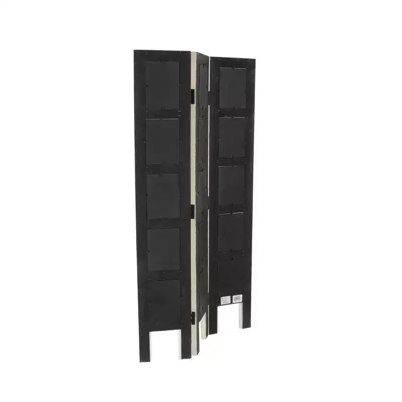 Farmhouse Chinquapin Wood Rectangle Room Divider Screen White - Olivia & May