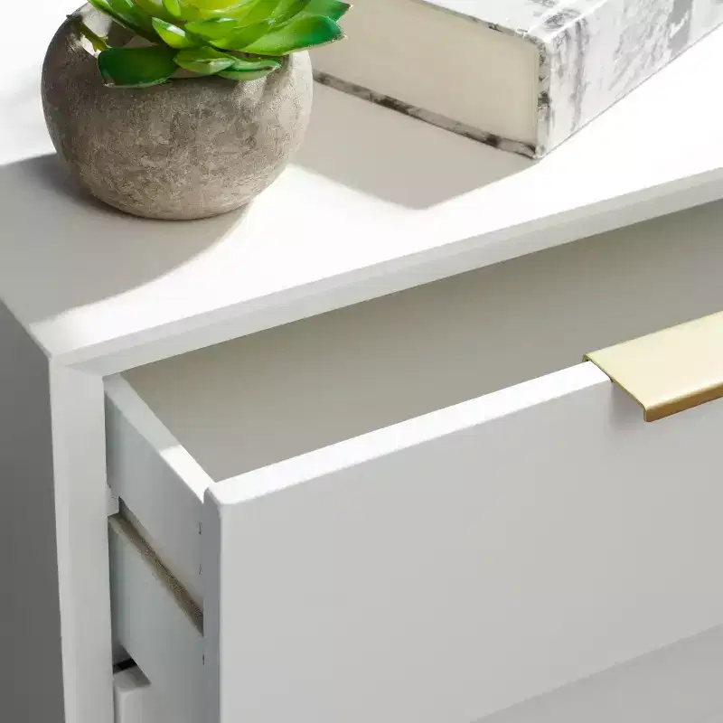 Baskin 3 Drawer Accent Table - ACC6605A - White - Safavieh