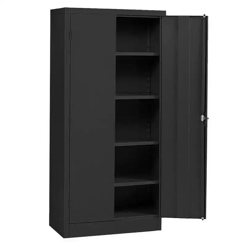 36"Wx18"Dx72"H Steel Freestanding Cabinet Black