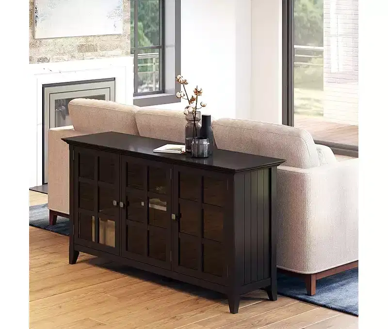 34 in H and 62 in.W Wood Utility Storage Cabinets with 3 -Doors and 3 Shelves