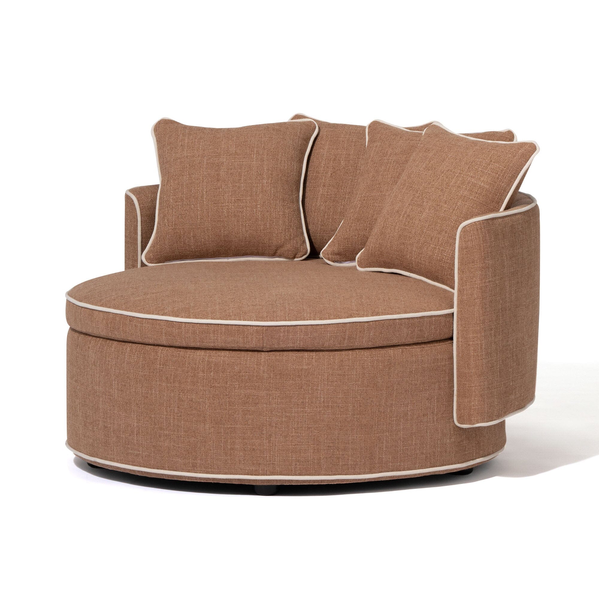 Sofa Round Light Brown