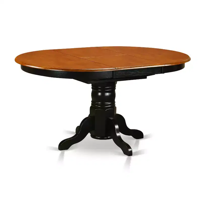 Black & Cherry Oval Extension Dining Table Set, Seats 4, 5-Piece