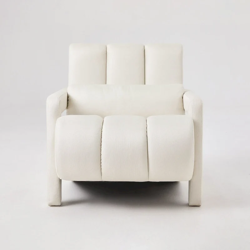 Modern Linen Upholstered Accent Chair with 1 Pillow, Set of 1