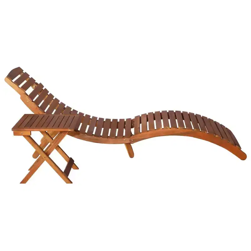 vidaXL Sun lounger 21.65 x 72.44 x 25.20 in Solid Acacia Wood