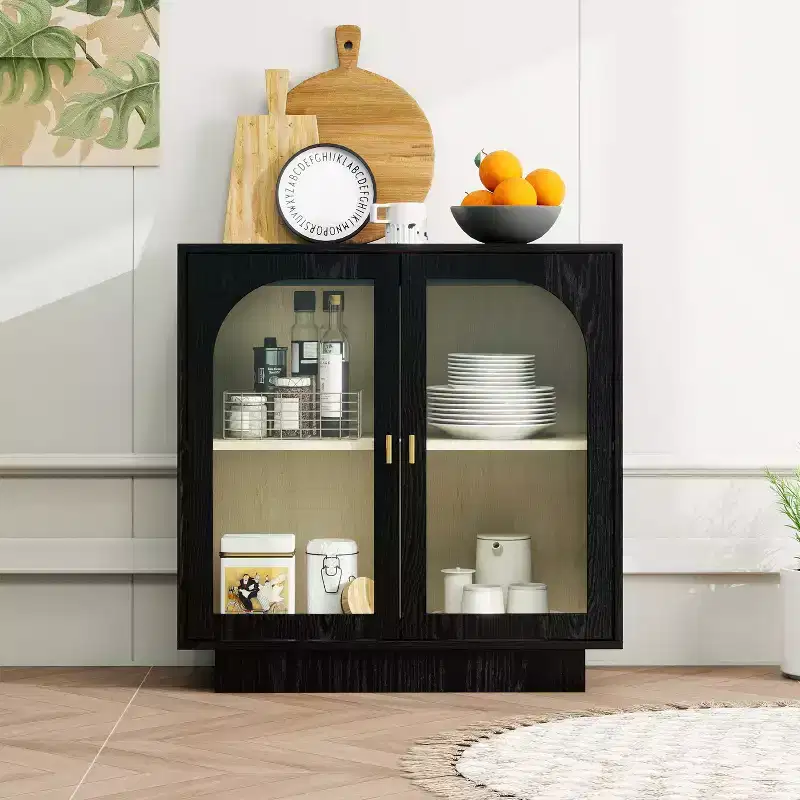 GDFStudio Veatch Modern Storage Cabinet with Acrylic Doors and Adjustable Shelf