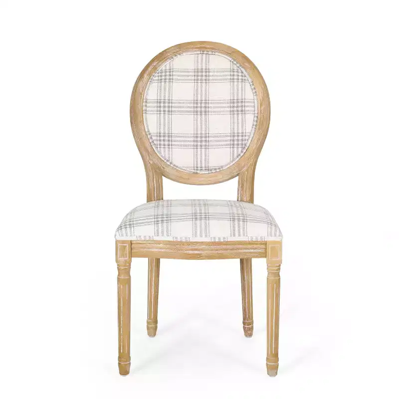 GDFStudio Newman Traditional Upholstered Rubberwood Dining Chairs (Set of 4)
