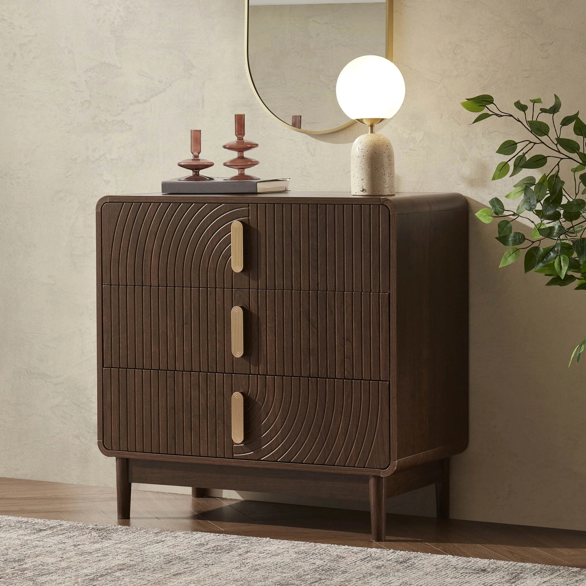 3 Drawer Chest - Walnut