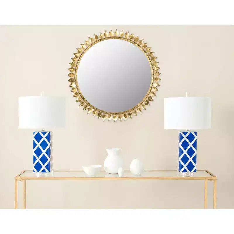 Leaf Crown Sunburst Mirror - Antique Gold - Safavieh