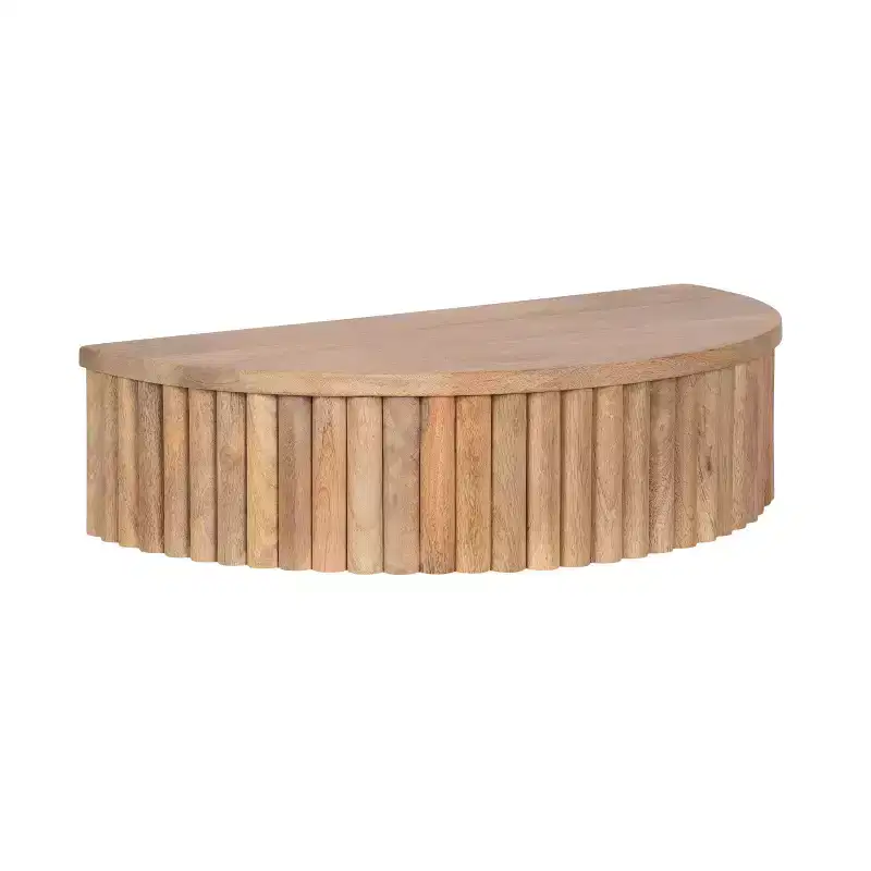 Ribbed Floating Side Table, 20x11x6, Natural