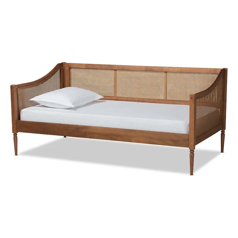 Mid-Century Modern Synthetic Rattan Daybed - Twin
