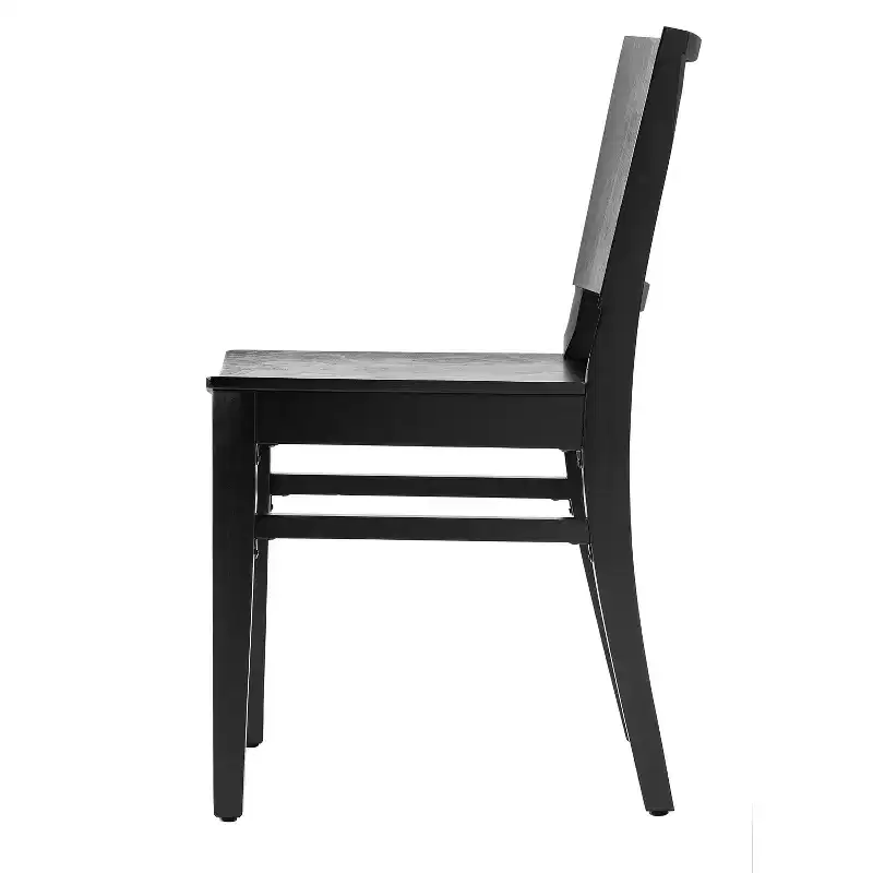 Commercial Grade Solid Beechwood Dining Chairs Set of 2 Curved Backrest 500 lbs