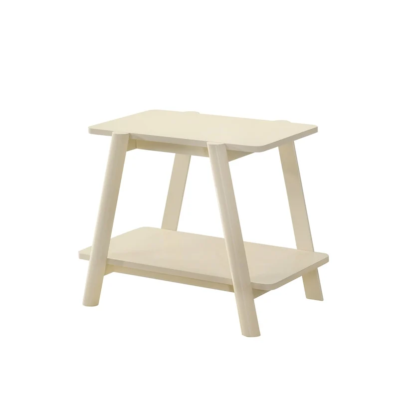 Roundhill Furniture Metz Mid-Century Modern Wood Shelf End Table