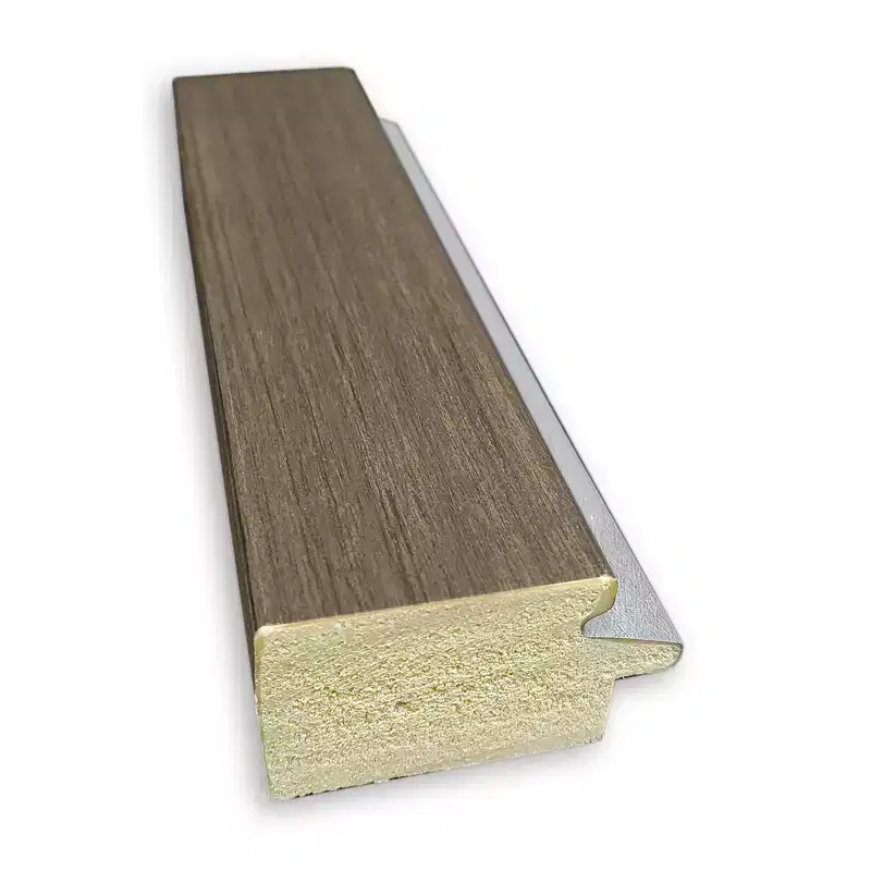 31 x 25 Non-Beveled Eva Brown Narrow Wall Mirror - Amanti Art