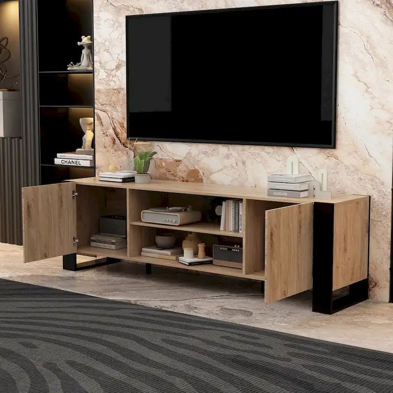 Entertainment Center with Fireplace Option:2 Flame Modes1500W 68.9W