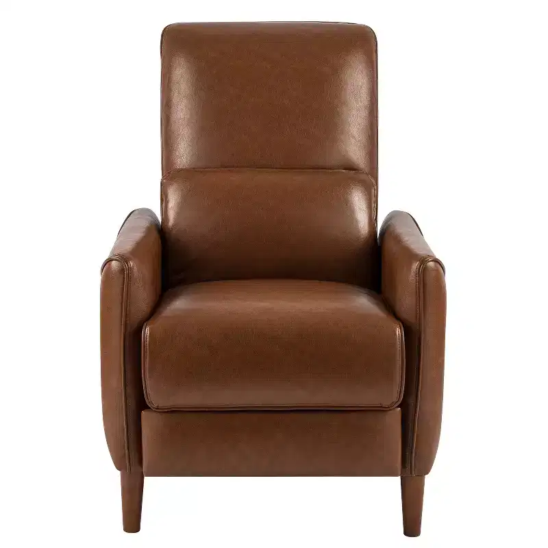 Christopher Knight Home Aiden Upholstered Recliner Chair with Rubberwood Tapered Legs