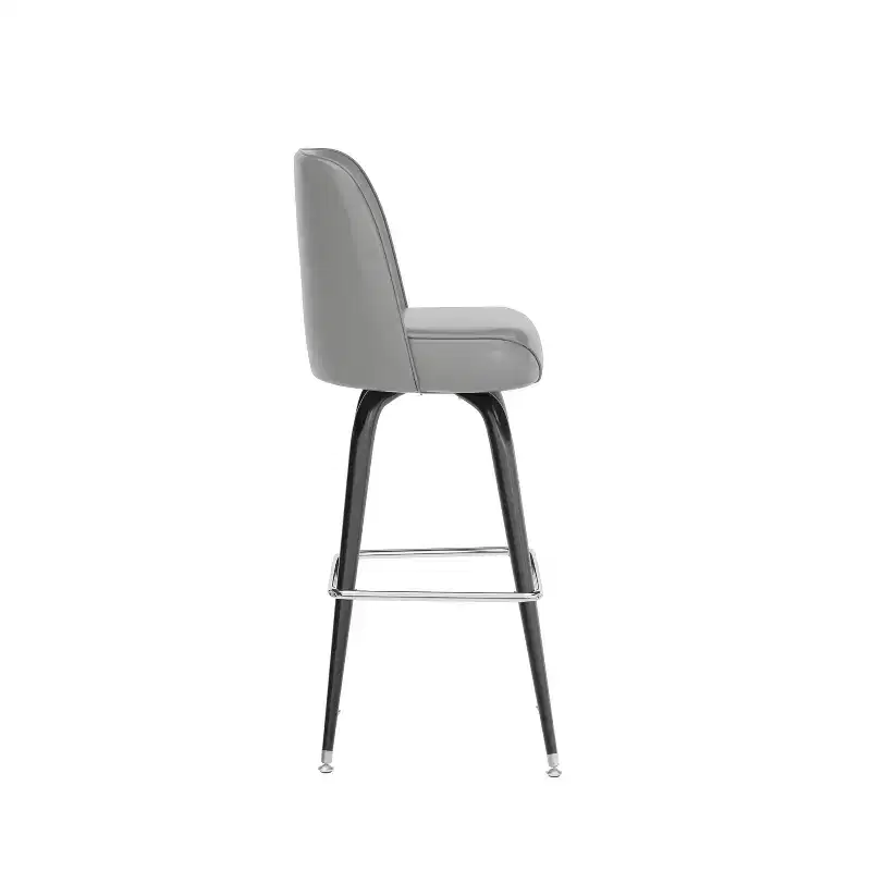 Emma and Oliver Metal Barstool with Swivel Bucket Seat