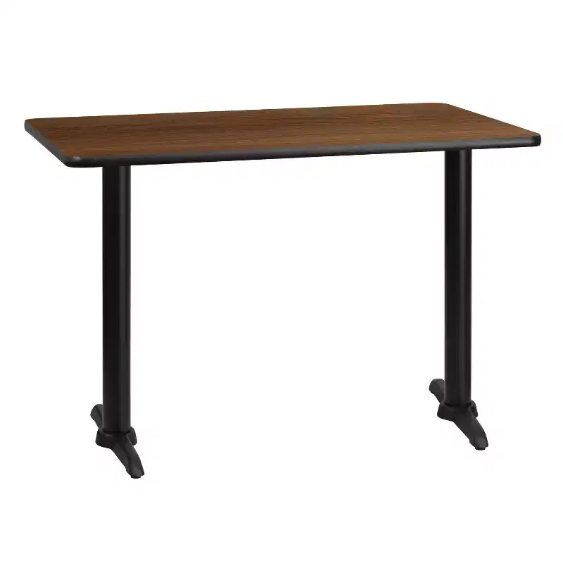 Emma and Oliver 30x42 Rectangular Laminate Table with 5x22 Table Height Bases