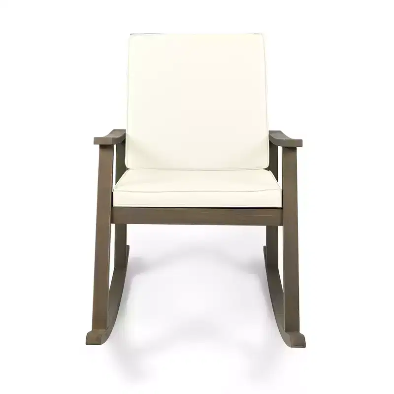 Christopher Knight Home Murad Modern Patio Acacia Wood Rocking Chair with Cushions