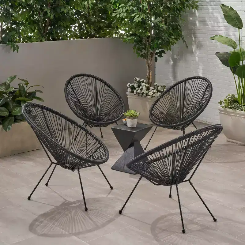Christopher Knight Home Anson Outdoor Hammock Weave Chairs (Set of 4)