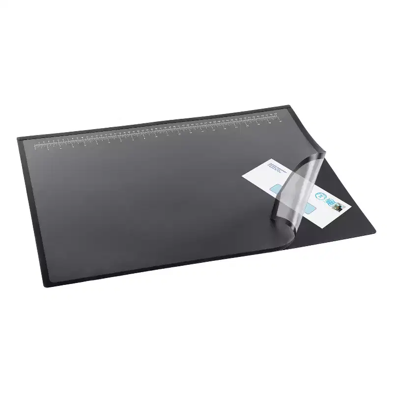 Artistic Double-Layer Desk Pad, 24-In. x 19-In., with Nonglare Surface, Black