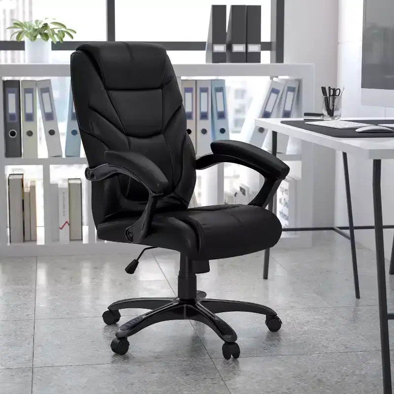 High Back LeatherSoft Executive Ergonomic Office Chair with Arms