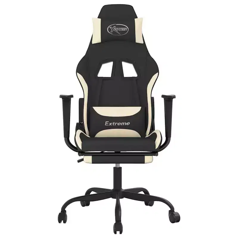 vidaXL Gaming Chair Black and Cream