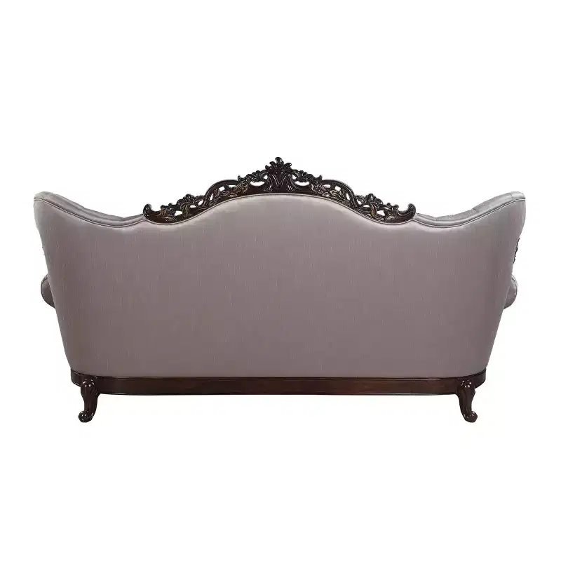 92"Sofa Fabric and Antique Oak Finish