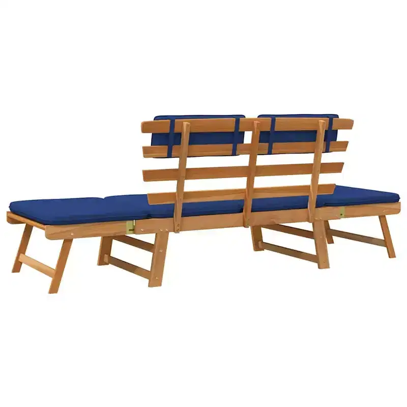 vidaXL Garden Bench Green, Brown Solid Acacia wood, Polyester Medium