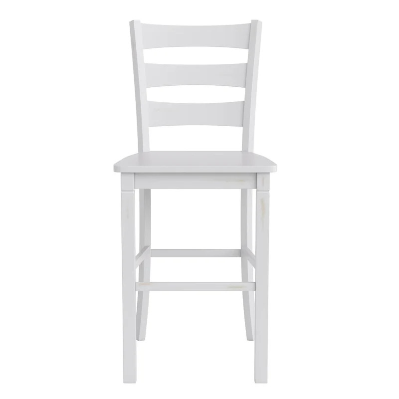 Commercial Grade Wooden Bar Height Stool, Set of 2
