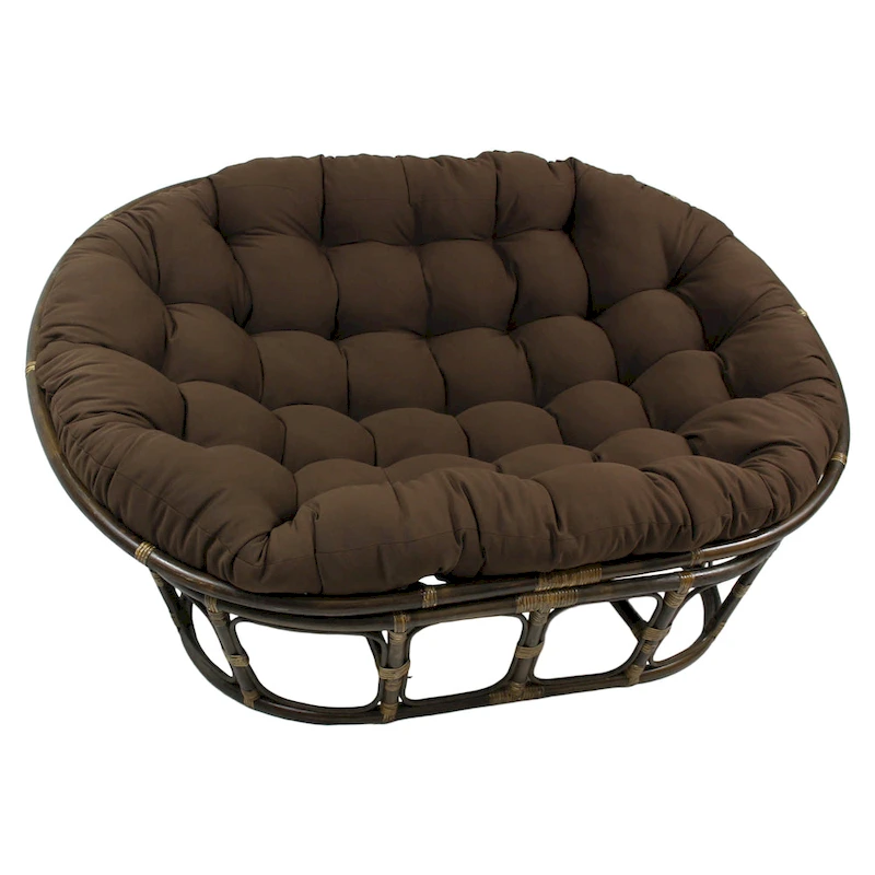 65-inch by 48-inch Solid Twill Double Papasan Cushion (Cushion Only)