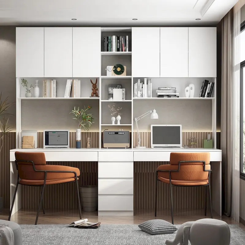 Work and Play Desk with Shelving - Ideal for Gamers and Professionals