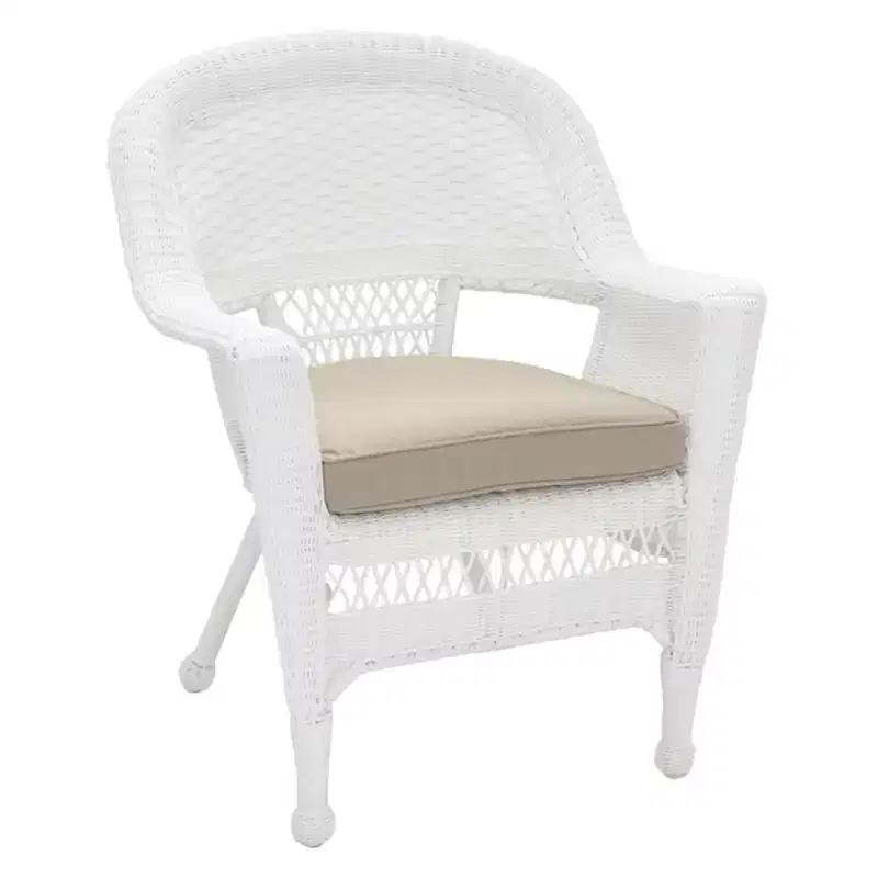 HomeStock Wicker Chair with Cushion - Set of 2