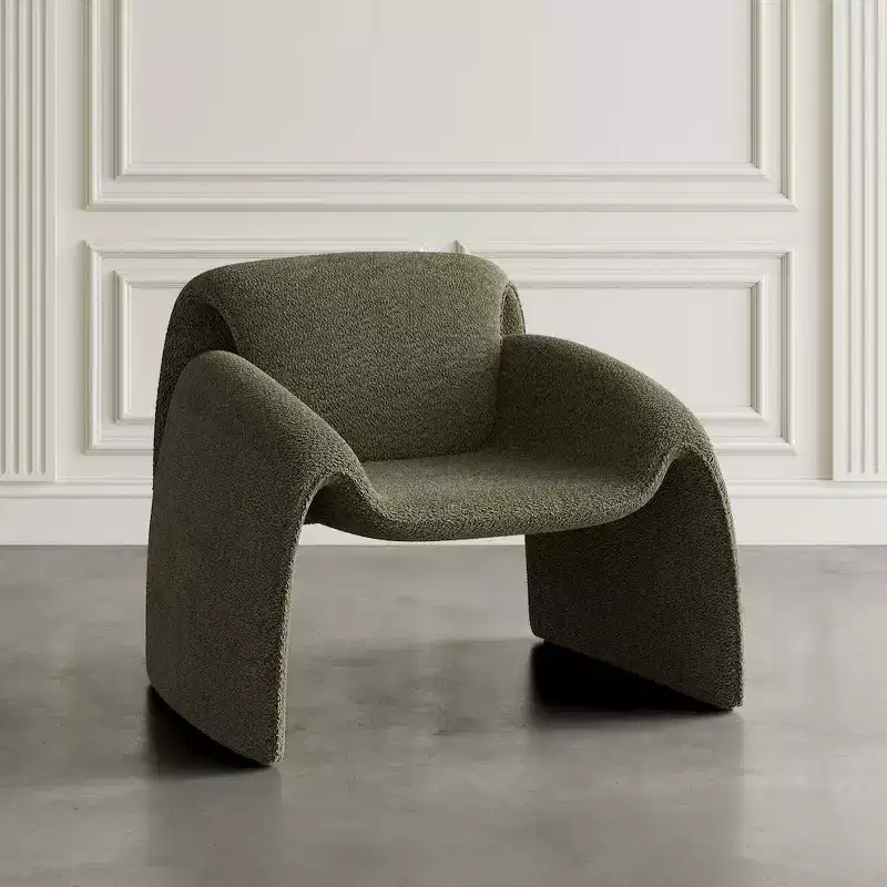 Jofran,Dolce Mid-Century Modern Bent Angle Upholstered Accent Chair