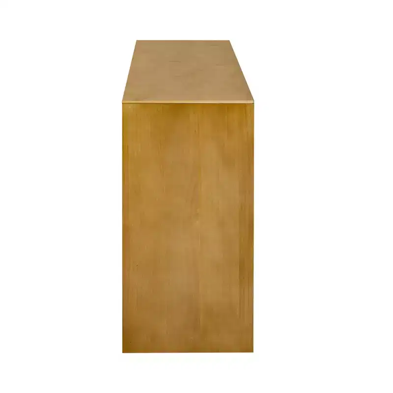Luxystar Modern Sideboard Buffet Cabinet with 4 Door and Open Shelf Console Table, Natural