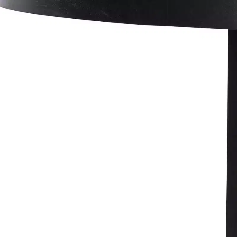 HomeRoots 45 Black Solid Wood Cross Leg Base Round Top Dining Table