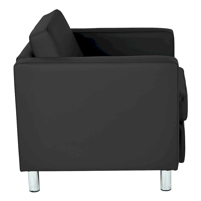 Pacific Arm Accent Chair with Chrome Legs