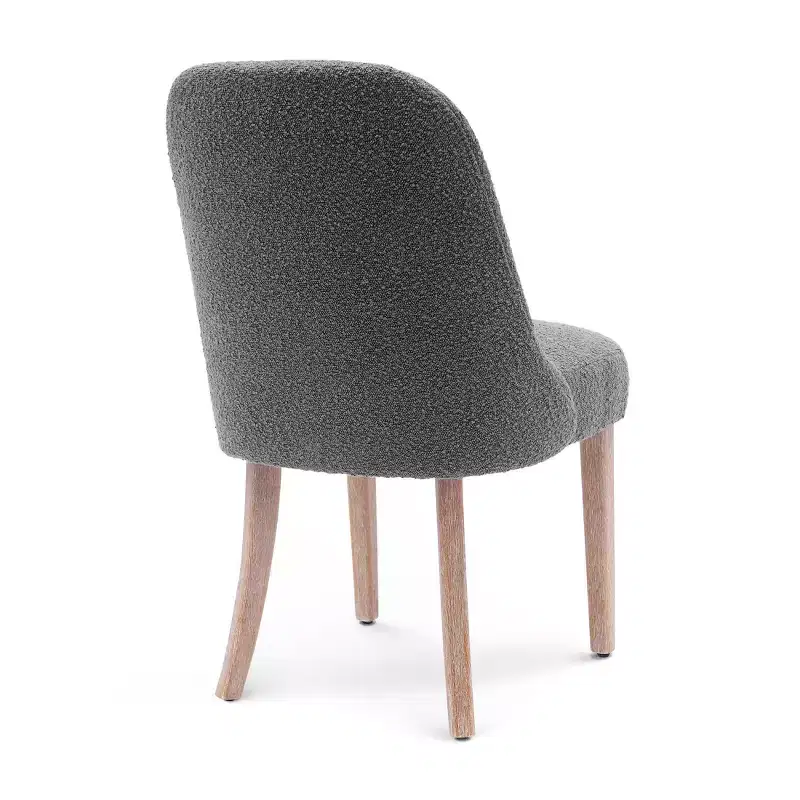 Mid-Century Modern Boucle Upholstered Dining Chair, Set of 6, Water-Resistant Fabric