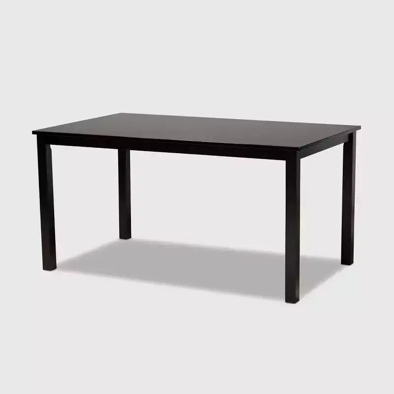 Rectangular Wood Dining Table Espresso Seats 6