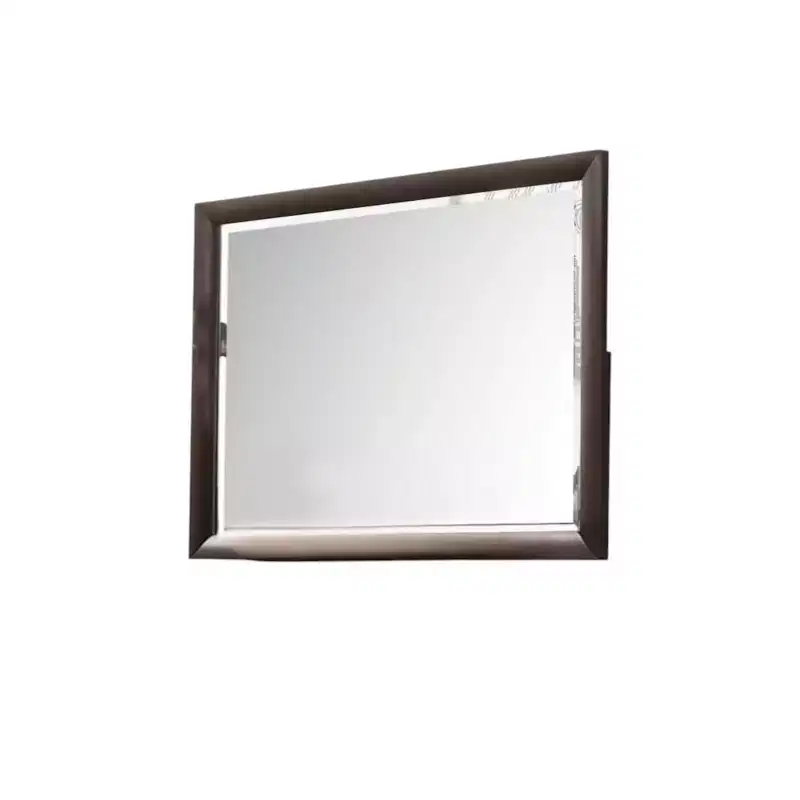HomeRoots 36 Merlot Wood Framed Mounted Dresser Mirror