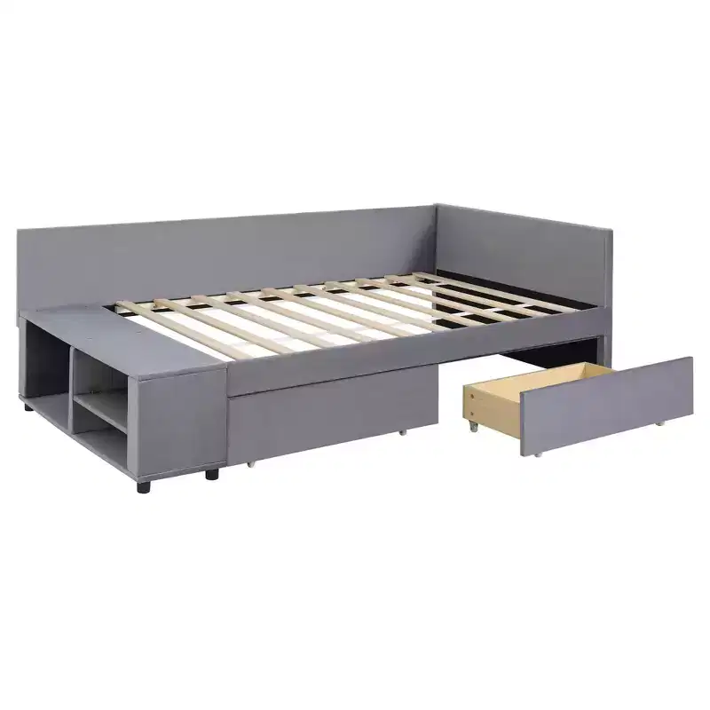 MAYEERTY Sturdy MDF & Particle Board Bed Frame with Extra Sleeping Space & Easy Assembly
