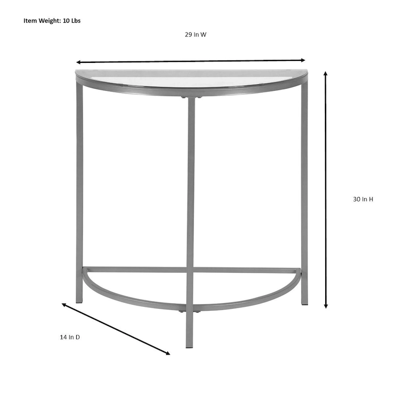 Carolina Living Fenice Demilune Console Table - Gold