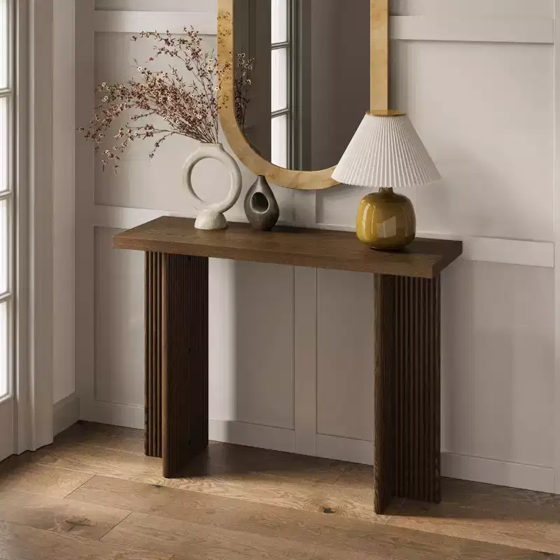 Stead Fluted Console Table - Small Entry Table - Modern, Mid-Century Home Decor - Living Room Furniture