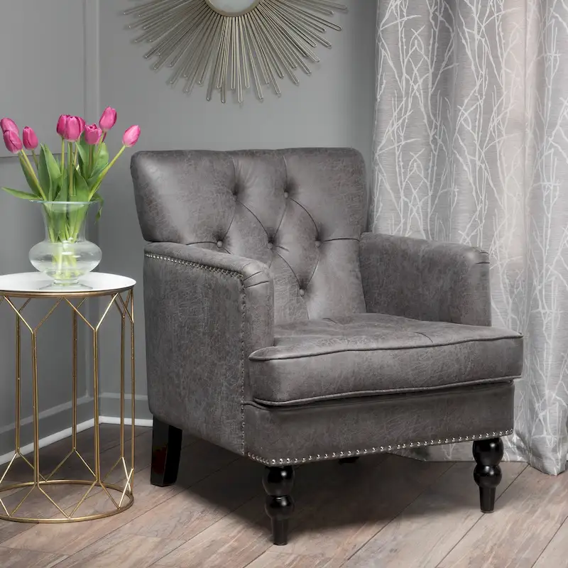 Malone Microfiber Club Chair by Christopher Knight Home - 28.00 L x 29.50 W x 33.50 H