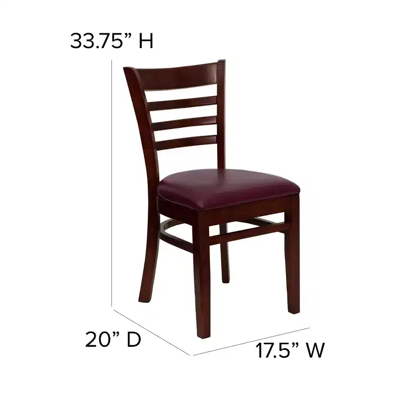 Flash Furniture Ladder Back Wooden Restaurant Chair