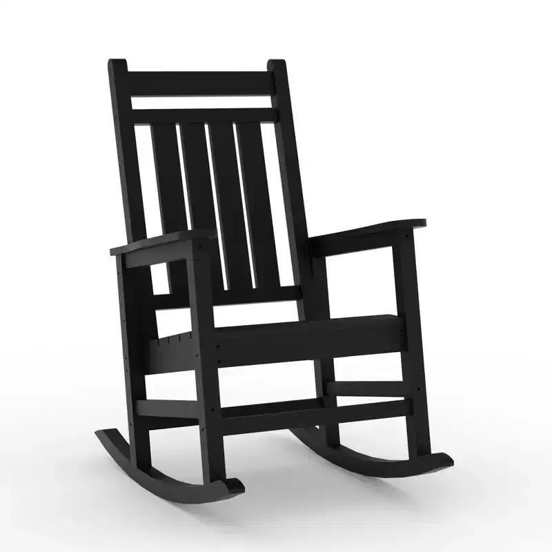 Oversized HDPE Outdoor Rocking Chairs, Heavy Duty All-Weather Patio Rockers, Durable Porch Rocking Chairs for Outside, Front Yard, Deck, Garden