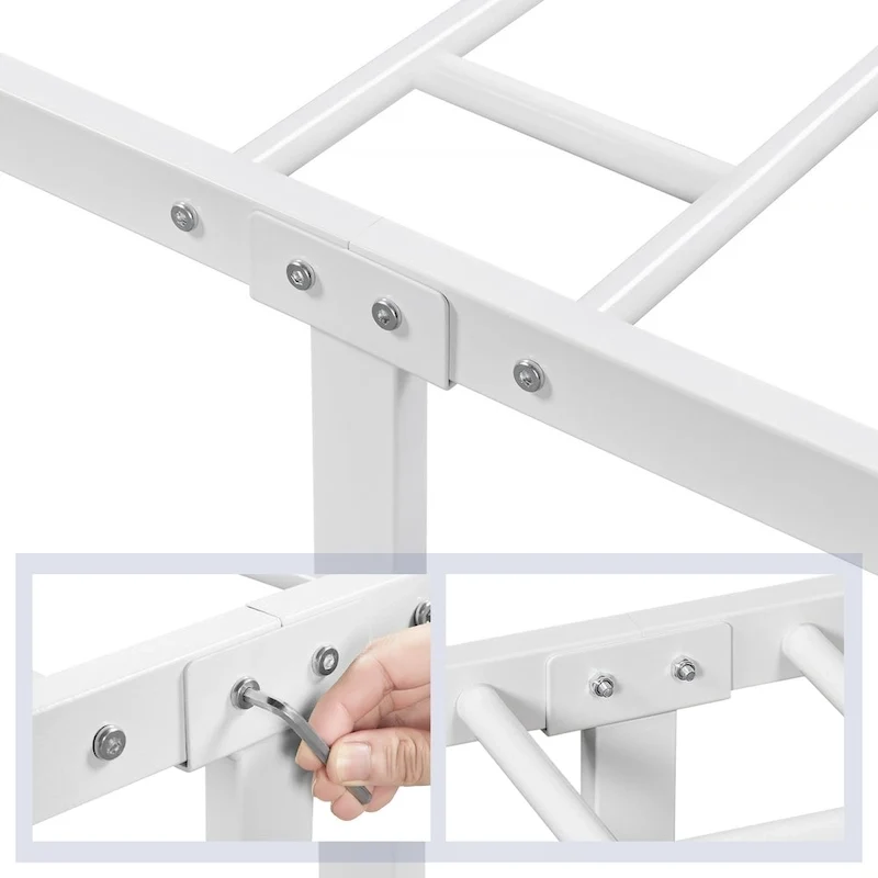 Yaheetech Metal Bed Frame Mattress Foundation with Slatted Bed Base