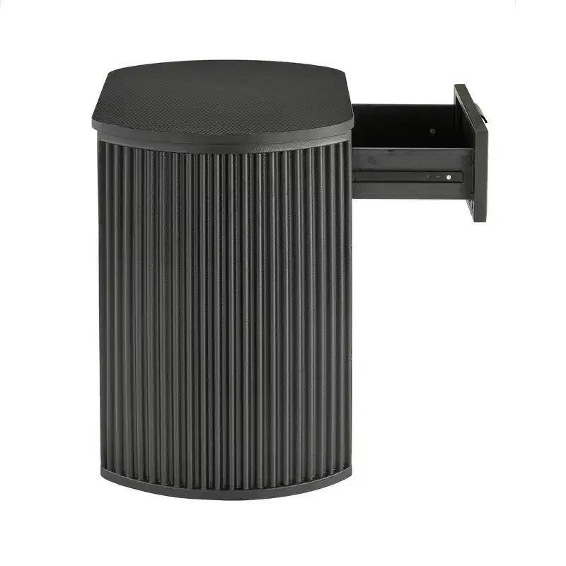 Hadley Black Finish 1-Drawer Side Table - Black - iNSPIRE Q